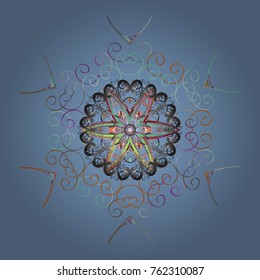 Christmas festive background. Vector illustration. Christmas snowflake of decoration on snow.