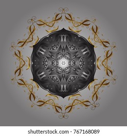 Christmas festive background. Vector illustration. Christmas snowflake of decoration on snow.