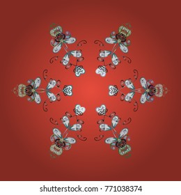 Christmas festive background. Vector illustration. Christmas snowflake of decoration on snow.