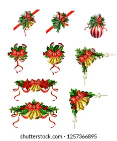 Christmas festive decoration from christmas tree branches