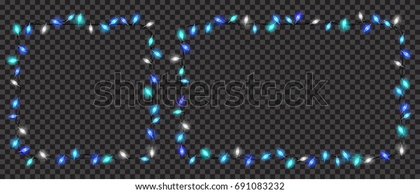 Christmas Festive Decorations Light Blue Translucent Stock Vector Royalty Free