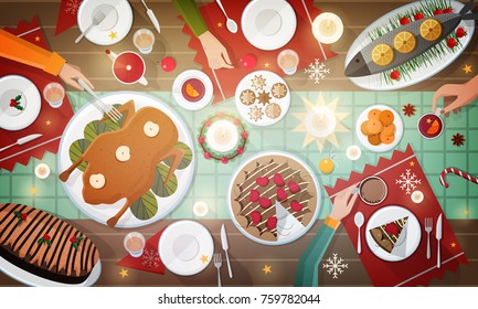 Download Family Christmas Dinner Stock Illustrations Images Vectors Shutterstock Yellowimages Mockups