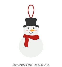 Christmas festive elements for design. Holiday Decoration toy, Christmas tree, Xmas cartoon flat style