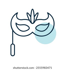 Christmas festive mask vector icon. Winter sign. Graph symbol for event and holiday web site and apps design, logo, app, UI