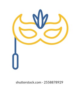 Christmas festive mask vector icon. Winter sign. Graph symbol for event and holiday web site and apps design, logo, app, UI
