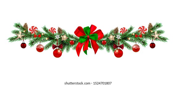 Christmas festive nature decoration garland