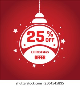 Christmas festive offer unit, Christmas sale banner template, Winter sale discount, xmas season promotion, Christmas holiday best sale, Vector Illustration