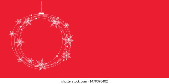 Christmas festive pattern and greeting card with xmas baubles