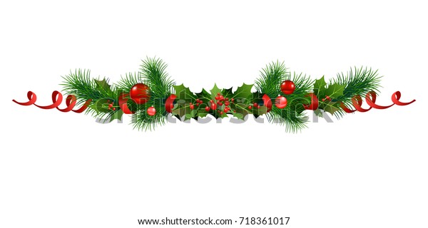 Uitgelezene Kerst feestelijke poinsettia en kerstboom decor. stockvector VA-57