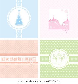christmas  festive postals set
