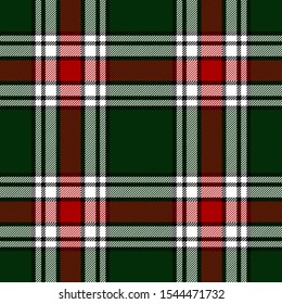 Christmas festive red and green tartan plaid. Decorative textile pattern.
