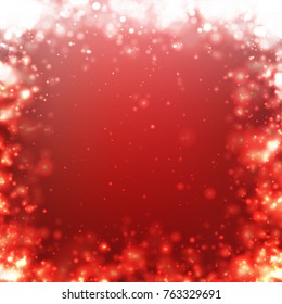 Christmas Festive Red Lights Frame