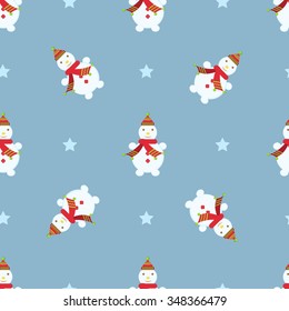 Christmas festive seamless pattern.