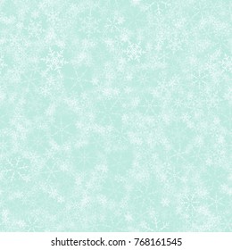 Christmas festive seamless pattern of snowflakes. For design postcards, greeting, invitation. Vector illustration.