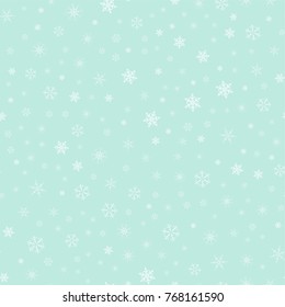 Christmas festive seamless pattern of snowflakes. For design postcards, greeting, invitation. Vector illustration.