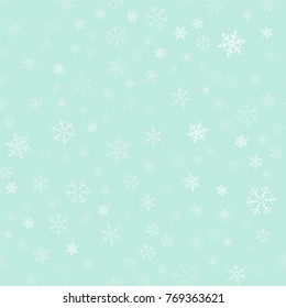 Christmas festive seamless pattern of snowflakes. For design postcards, greeting, invitation. Vector illustration.