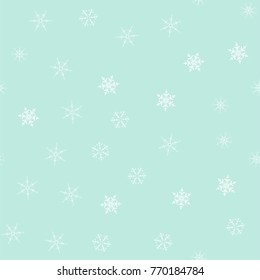 Christmas festive seamless pattern of snowflakes. For design postcards, greeting, invitation. Vector illustration.