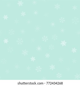 Christmas festive seamless pattern of snowflakes. For design postcards, greeting, invitation. Vector illustration.