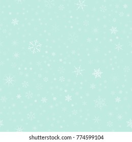 Christmas festive seamless pattern of snowflakes. For design postcards, greeting, invitation. Vector illustration.
