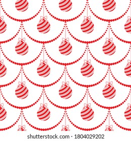 Fondo de invierno festivo de Navidad. Patrón de Año Nuevo sin problemas, ilustración vectorial
