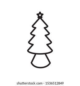 christmas fir icon vector illustration template