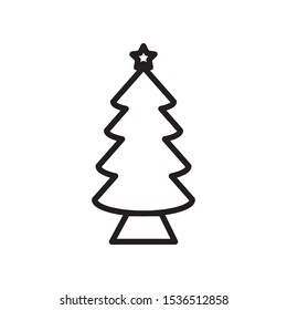 christmas fir icon vector illustration template