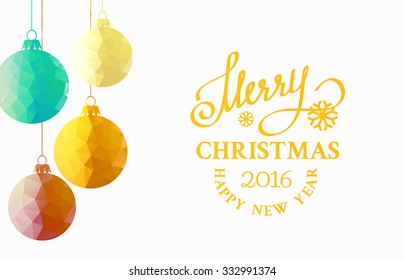 Christmas fir toy abstraction. Elegant Christmas background. Vector illustration.