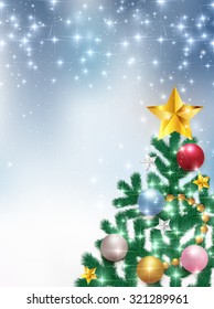 Christmas fir tree background