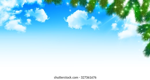 Christmas fir tree background