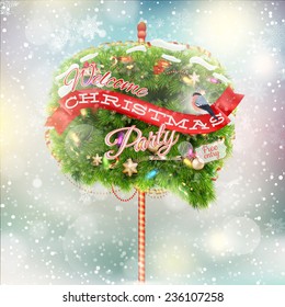 Christmas fir tree - Bubble for speech. EPS 10 vector file included