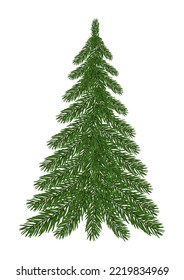 Árbol de abetos de Navidad. Elemento de diseño para las vacaciones de invierno, eventos, descuentos y ventas. Ilustración vectorial.