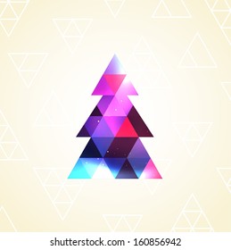 Christmas fir tree isolated , vector illustration