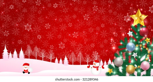 Christmas fir tree Santa