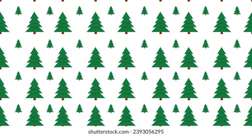 Christmas fir tree seamless pattern