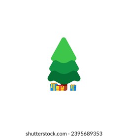 Christmas fir tree set vector december