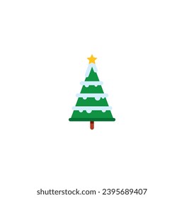 Christmas fir tree set vector party