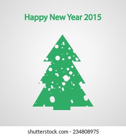 Christmas fir tree with snow, Tree for the new year, vector illustration