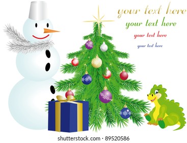 christmas fir tree and symbol of the new year