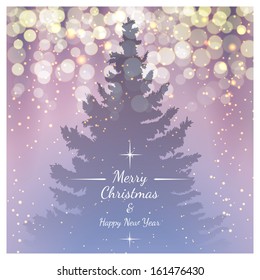 Christmas fir tree, vector background, eps10.