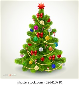 Christmas Fir Tree. Vector Eps 10.