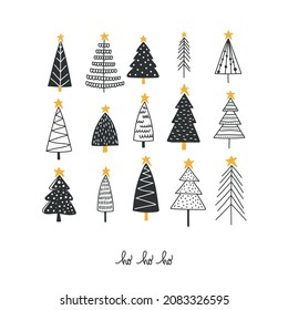 conjunto de iconos vectoriales de garabatos de Navidad