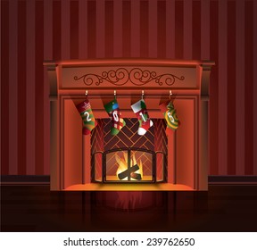 christmas fireplace
