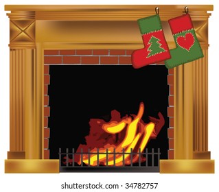 Christmas fireplace