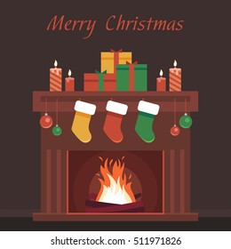 Christmas fireplace