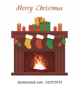 Christmas fireplace