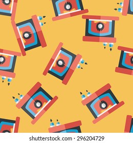 Christmas fireplace flat icon,eps10 seamless pattern background
