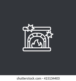 Christmas fireplace Icon