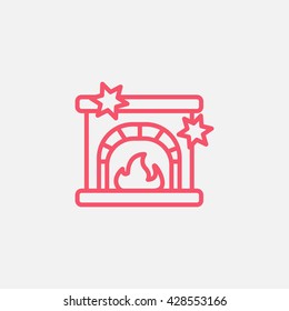Christmas fireplace Icon