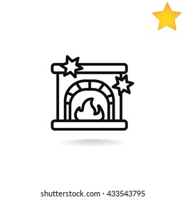 Christmas fireplace Icon