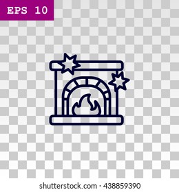 Christmas fireplace Icon